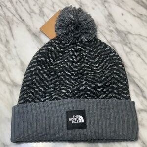 The North Face, Chevron Pom Beanie, Grey, One Size Fits All
